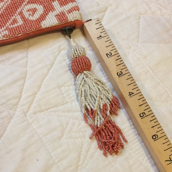 NWOT RARE Anthropologie Danica Embellished Pouch Pink 10.75" X 7.5" X .5" - Picture 5 of 7